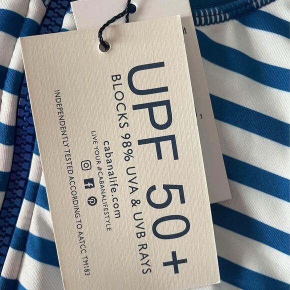 Cabana Life One Piece UPF 50+ Long Sleeve Swimsuit Size XLarge NWT - Picture 5 of 5